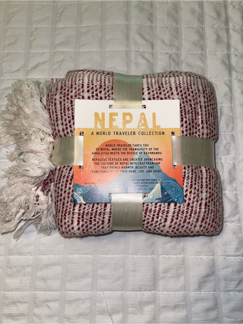 Nepal A World Traveler Collection- 80/20 Wool Acrylic Blanket